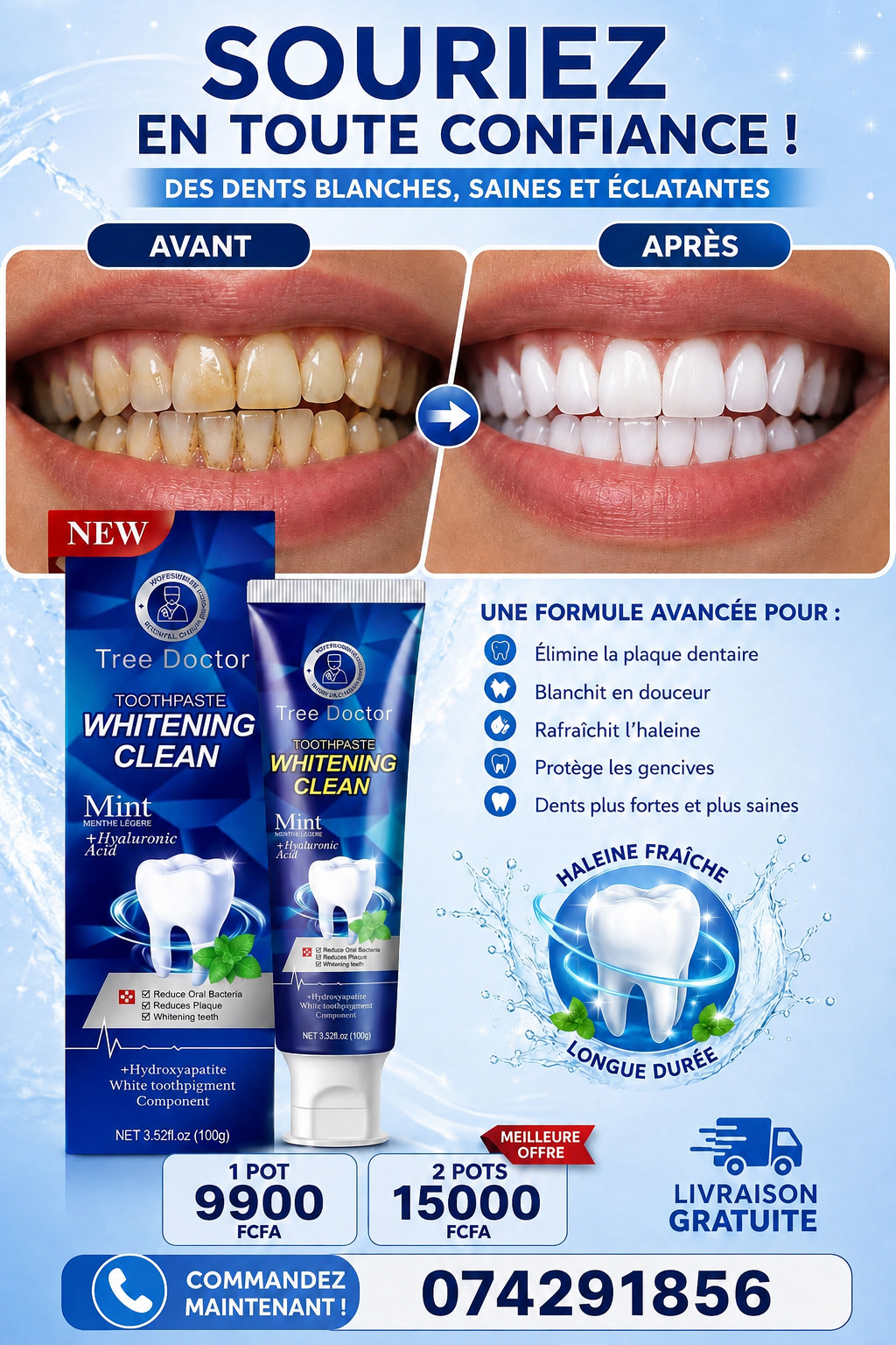 Dentifrice blanchissant